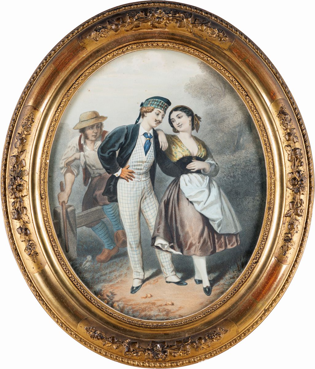Pittore del XIX Secolo - Tre Allegorie di Proverbi
