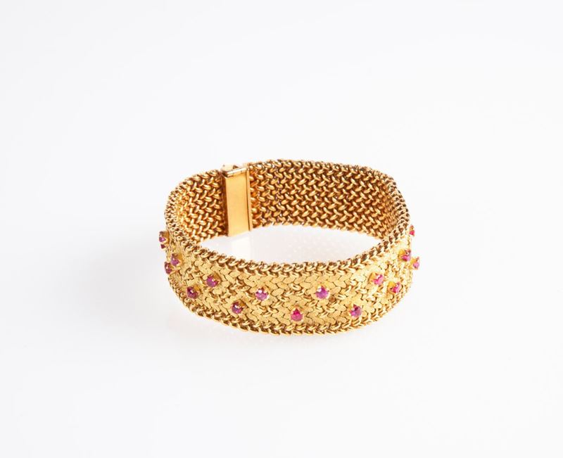 Bracciale in Oro e Rubini