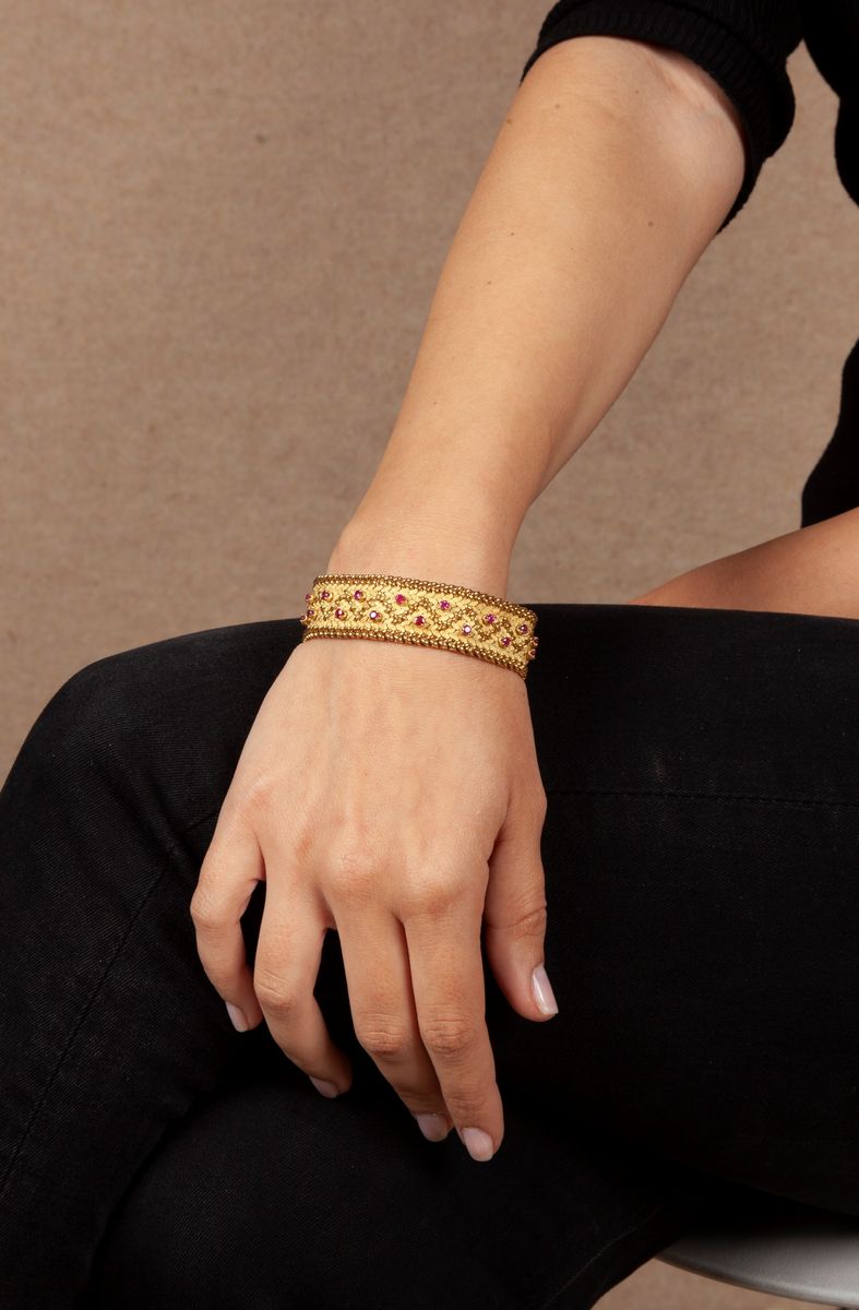 Bracciale in Oro e Rubini