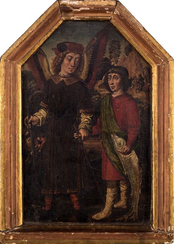 Seguace di Hans Memling - Tobia e L'angelo