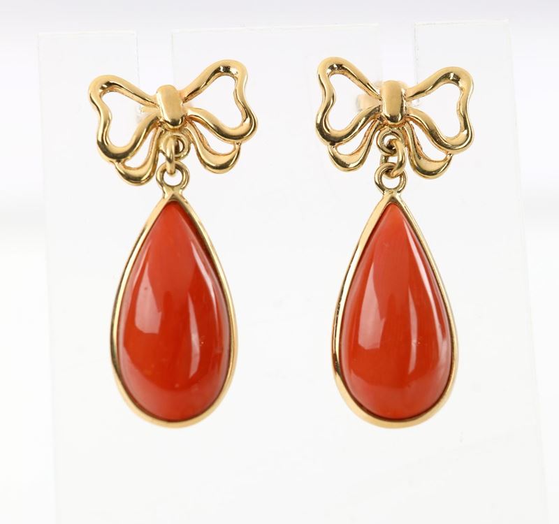 Orecchini in Oro e Corallo