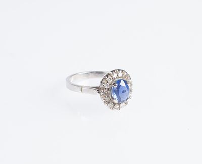 Anello in Oro ,zaffiro e Diamanti