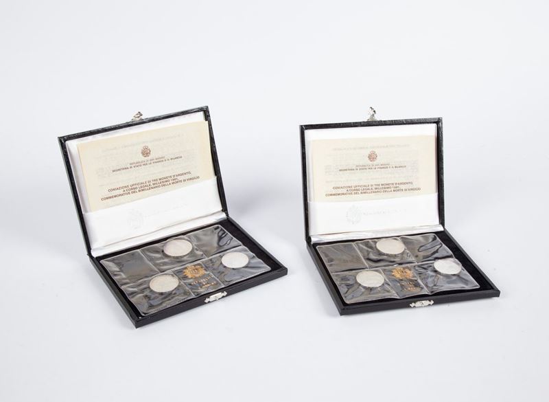 Lotto 2 Trittici con Due 500 Lire e una 1.000 Lire 1981 San Marino
