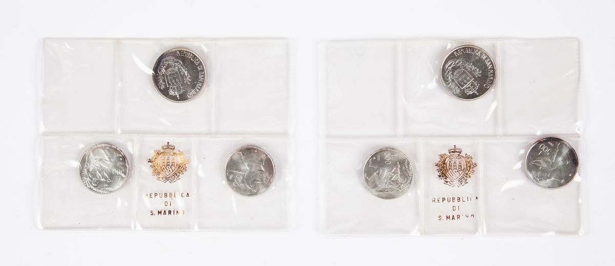 Lotto 2 Trittici con Due 500 Lire e una 1.000 Lire 1981 San Marino