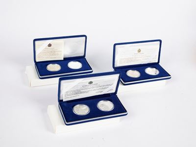 Lotto 3 Dittici 5.000 Lire e 10.000 Lire 1995, 1996 e 2000 San Marino