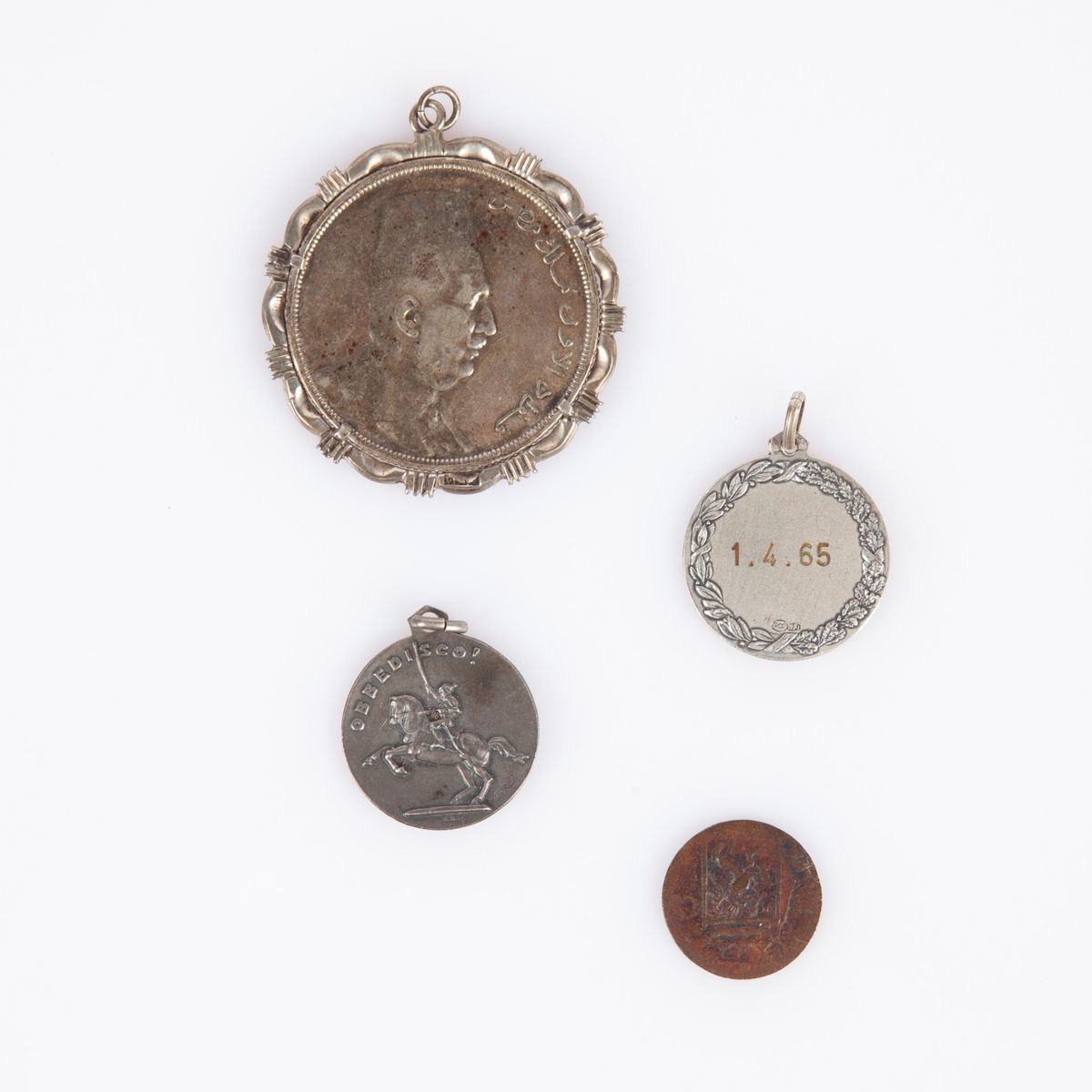 Lotto 2 Monete: 20 Piastre 1923 Fuad i Regno D'egitto, 1 Cent. Netherland East Indies 1839 W e 2 ...