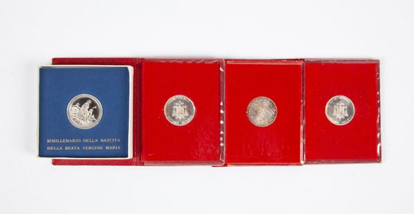 Lotto 4 monete da 500 Lire: Sede Vacante 1978, Sede Vacante Settembre 1978 (2) e 1984 Giovanni Paolo II Città del Vaticano