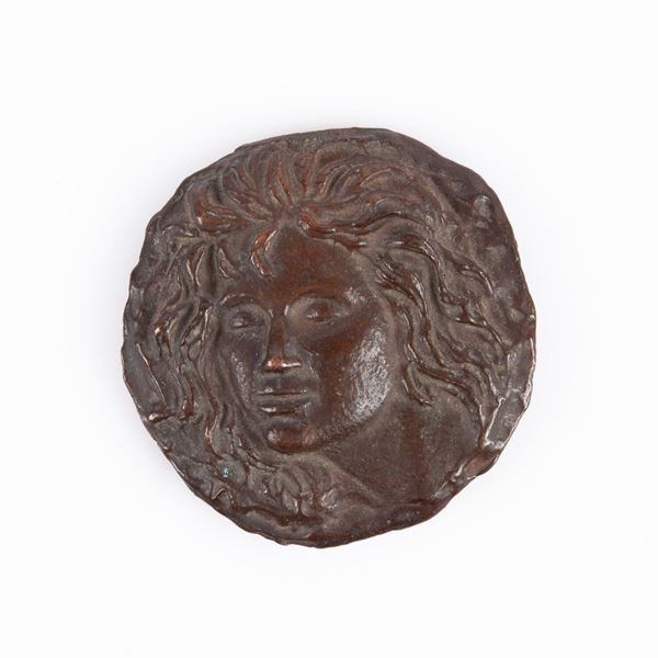 TOMMASO GISMONDI - Tommaso Gismondi - Medaglia in bronzo D/ Volto femminile R/ Cavallo con stallieri