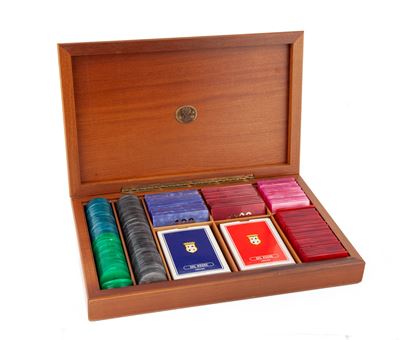 Dal Negro Treviso - Scatola in Legno Portacarte (2 Mazzi da Poker Entro Plastiche Originali Mai A...