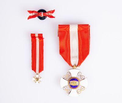 Croce e Croce Mignon da Cavaliere Dell'ordine della Corona D'italia. Vittorio Emanuele III (1900-...