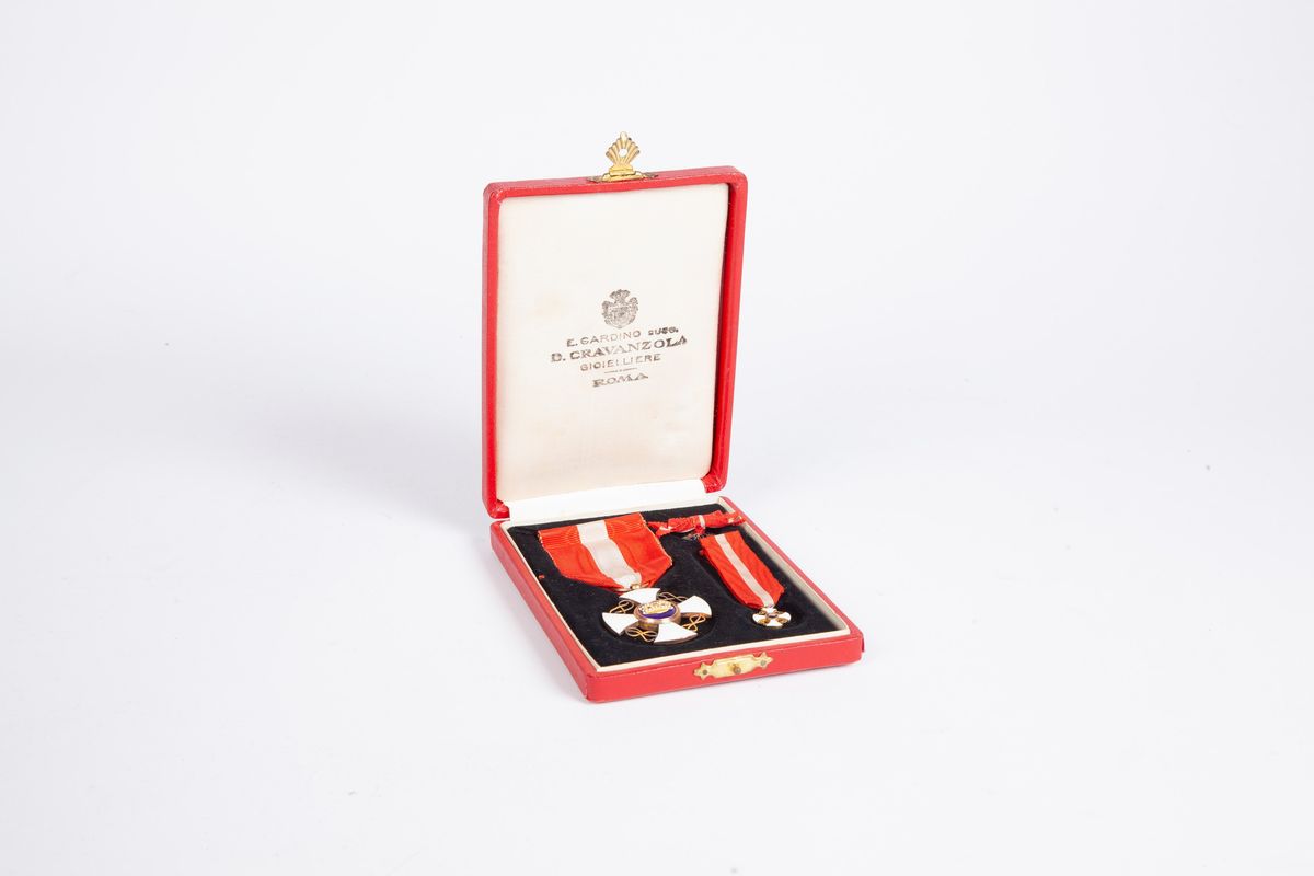 Croce e Croce Mignon da Cavaliere Dell'ordine della Corona D'italia. Vittorio Emanuele III (1900-...