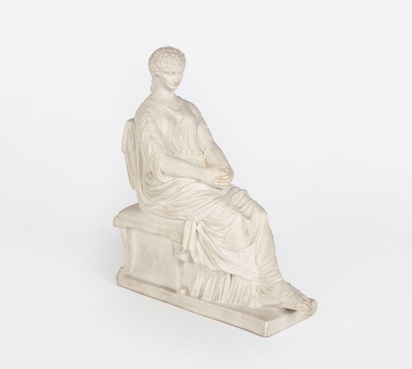 Agrippina seduta, Napoli, manifattura Giustiniani, secondo quarto del XIX secolo