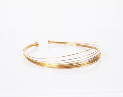 Choker a Fili in Metallo Dorato