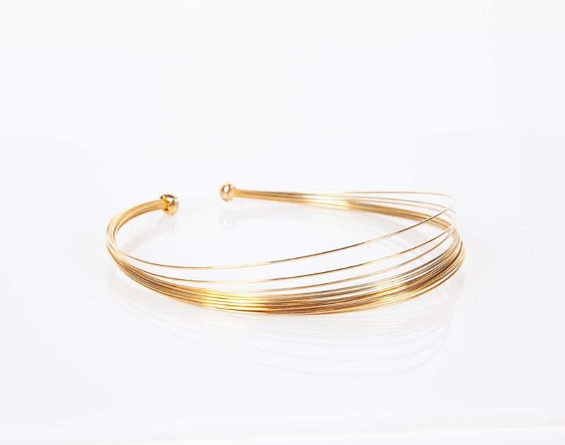 Choker a Fili in Metallo Dorato