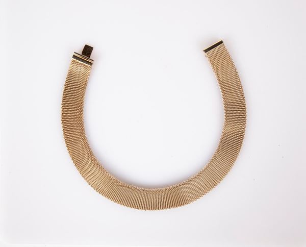 Collana maglia a tessuto