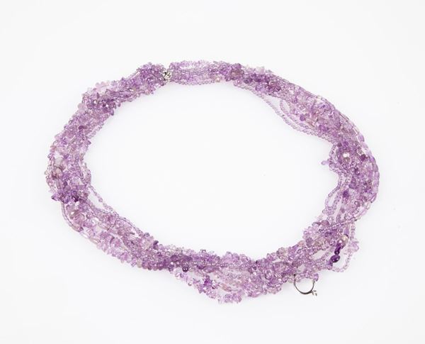 Collana a tredici fili con ametista
