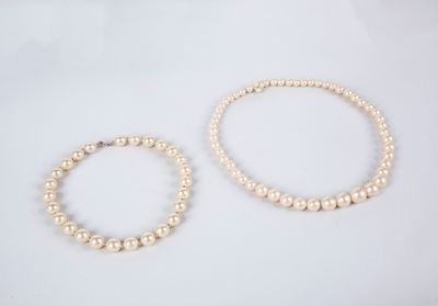Coppia di Collane di Perle Bijou