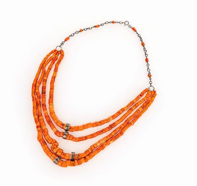 Collana Corallo e Argento