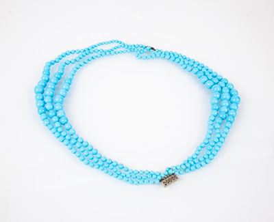 Collier De Chien a Sei Fili in Pasta di Turchese