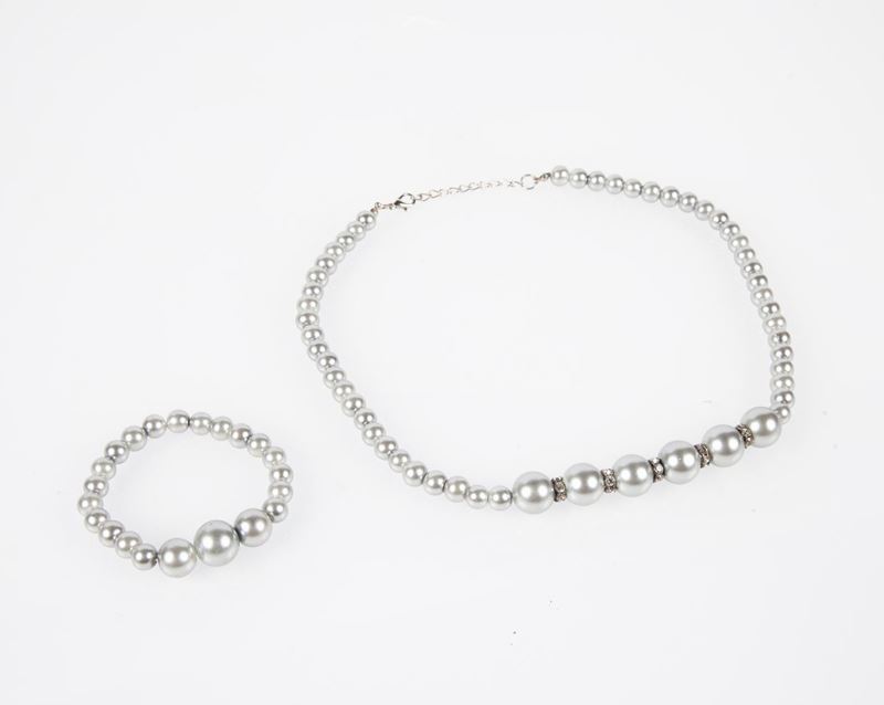 Parure di Perle Bijou Grigie .