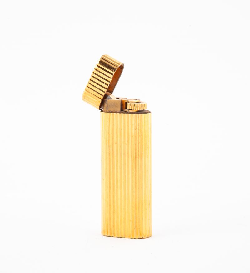 Cartier - Accendino in Metallo Placcato in Oro Giallo