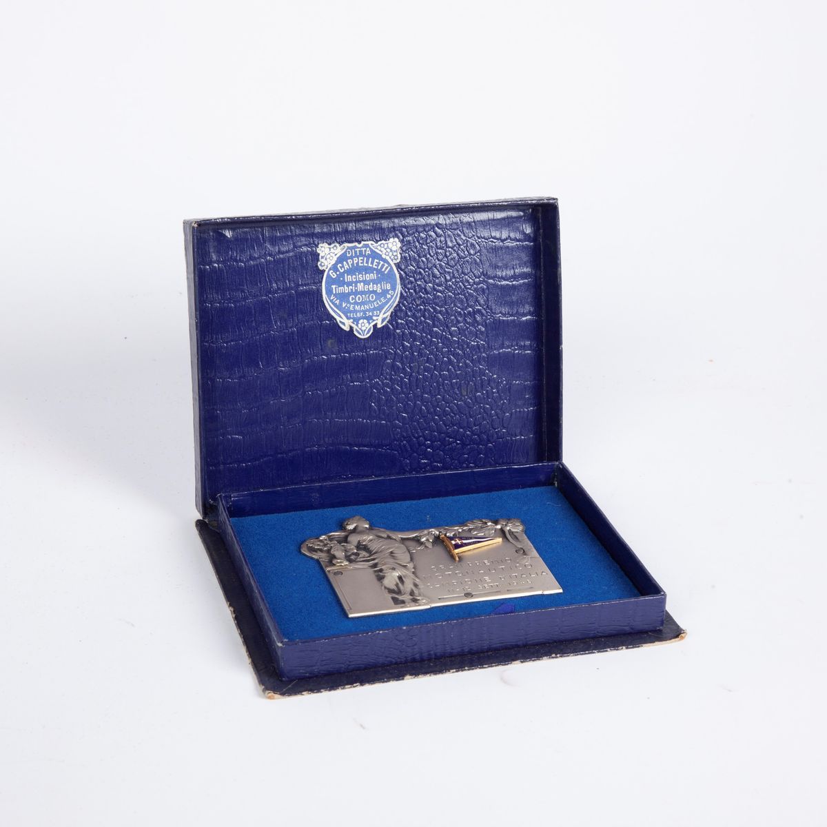 Placchetta in Argento 800/000 del Gran Premio Motonautico Milano-como - Campione D'italia 11-12 S...
