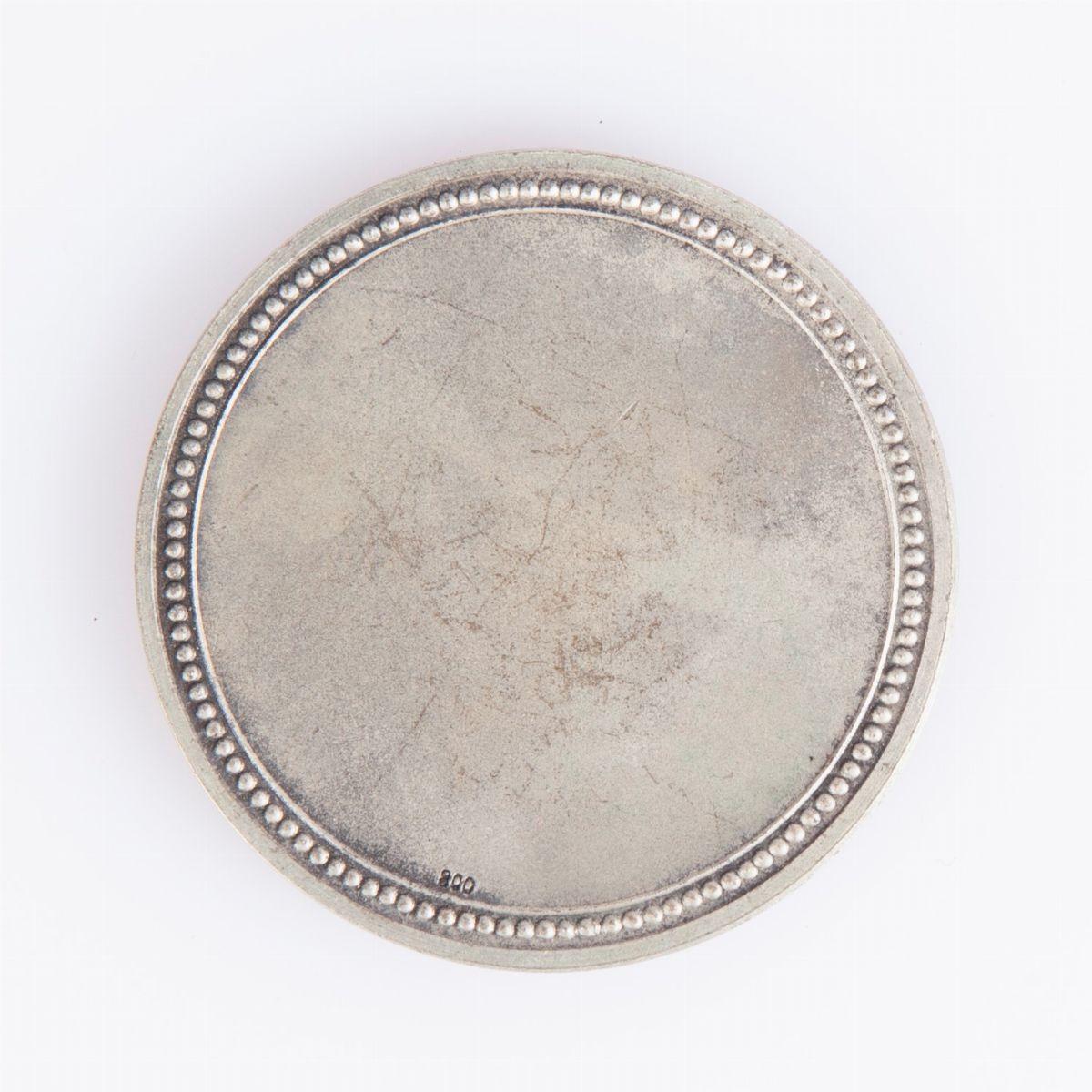 Medaglia Uniface in Argento 800/000 con Riproduzione del Sigillo Trecentesco della Città di Tries...