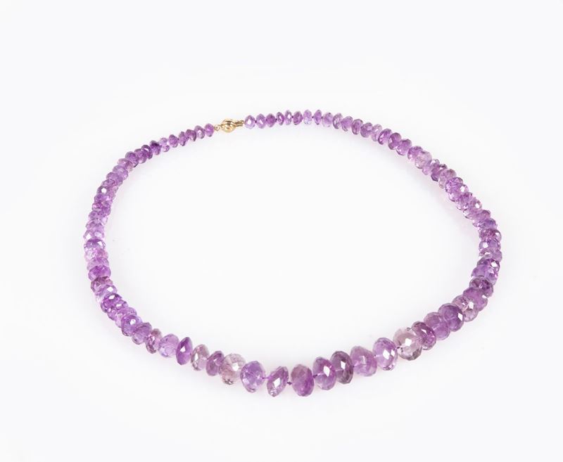 Collana di Ametiste Taglio Briolet