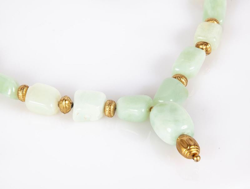 Collana in Agata e Metallo Dorato