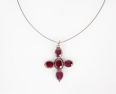 Collana in Argento 800 e Radici di Rubino