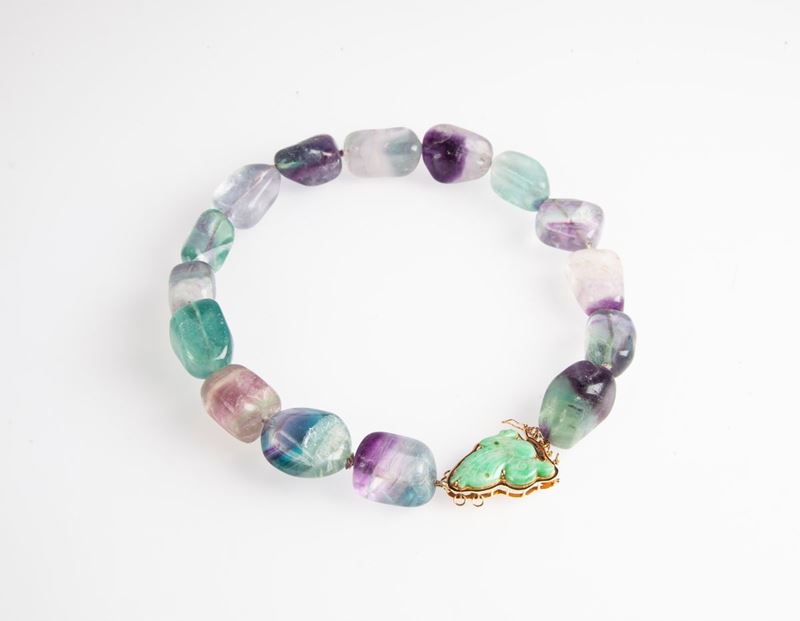 Girocollo in Fluorite e Oro