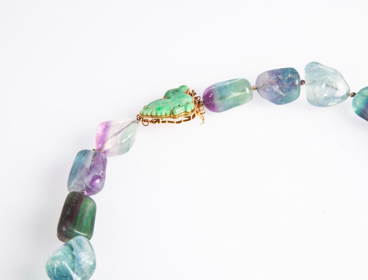 Collana in Oro e Fluorite