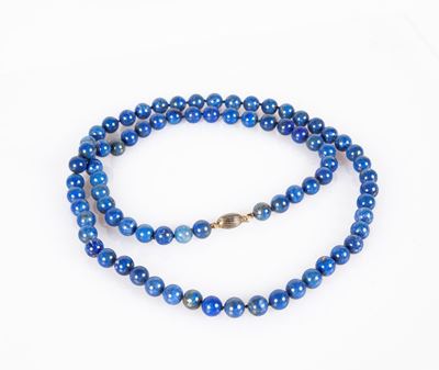 Collana di Sodalite e Metallo Dorato
