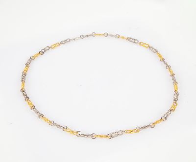 Collana Lunga in Metallo e Metallo Dorato