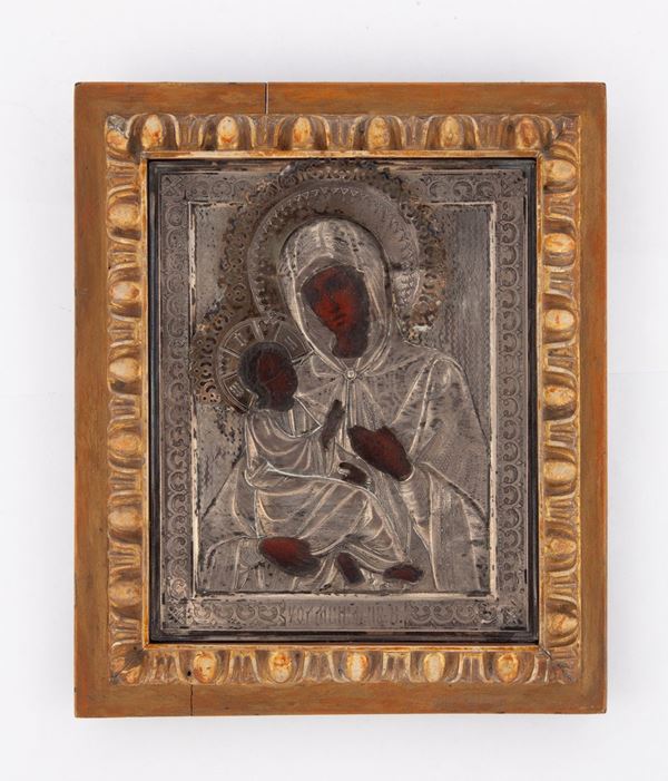 Scuola russa del XIX secolo - Madonna col Bambino