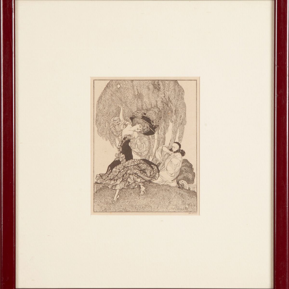 Franz Von Bayros - Tre Scene Galanti Semi-erotiche