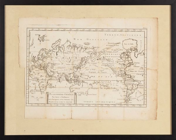 Rigobert Bonne - Rigobert Bonne - Planisphere general Pour servir a L'Intelligence de la Navigation et du Commerce des Europeens entr eux et dans les deux Indes