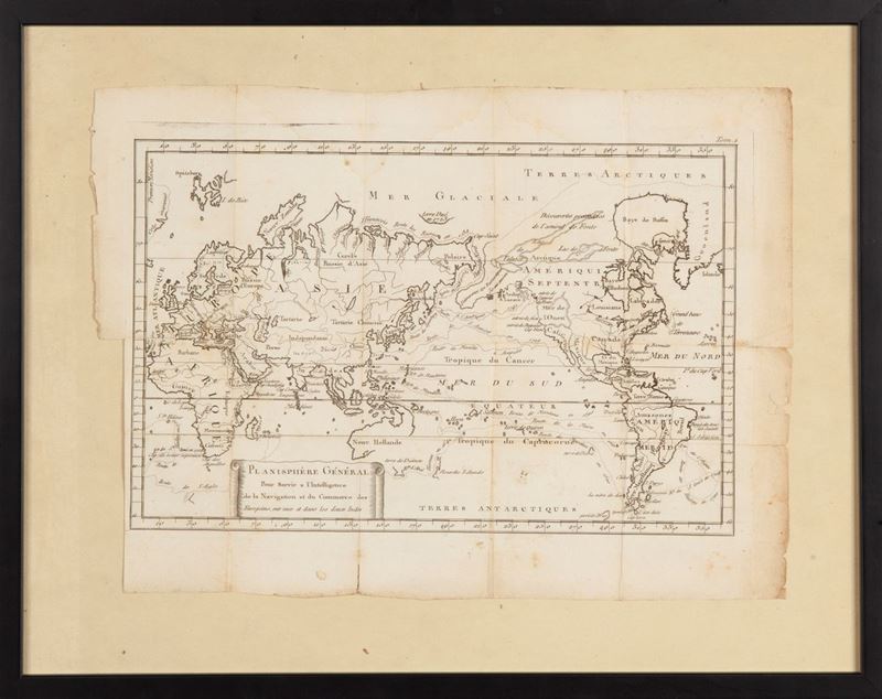 Rigobert Bonne - Planisphere General Pour Servir a L'intelligence De la Navigation Et Du Commerce...