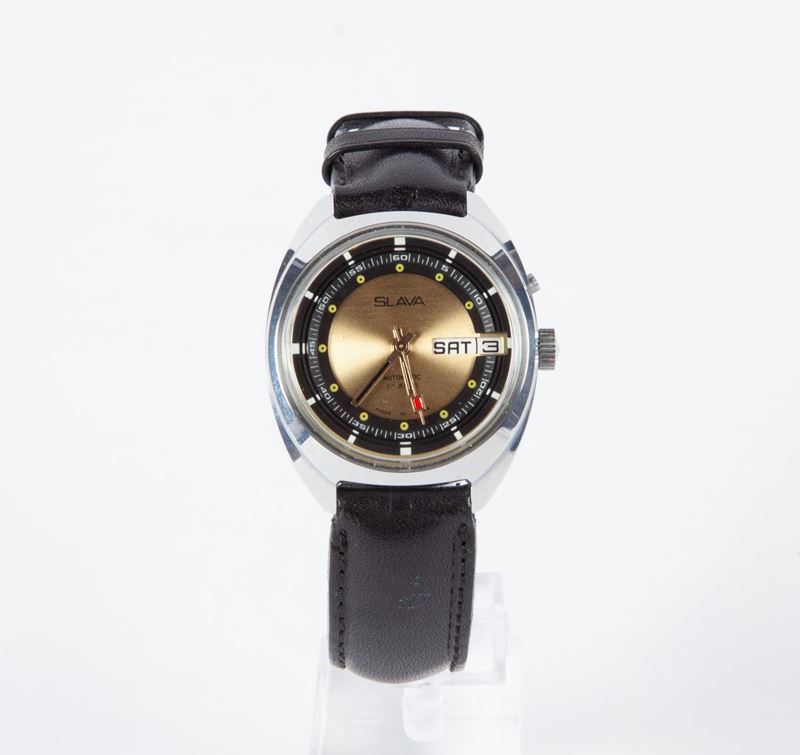 Slava - Orologio da Polso Automatico da Uomo in Acciaio