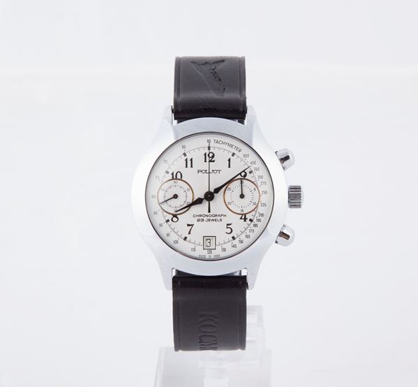 Poljot - Orologio cronografo da polso automatico da uomo in acciaio