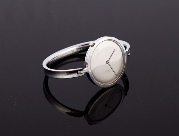 Georg Jensen Torun - Orologio da polso da donna, meccanico in acciaio con bracciale in acciaio e quadrante a specchio.