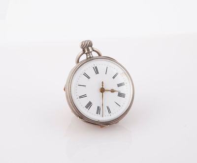 Anonimo Svizzero (geneve) - Orologio da Tasca Meccanismo a Cilindro Remontoir da Uomo in Argento