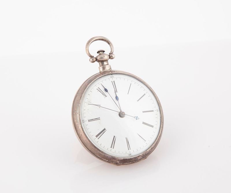 Freres Bovet a Fleurier - Orologio da Tasca con Secondimetro in Argento per il Mercato Cinese 185...
