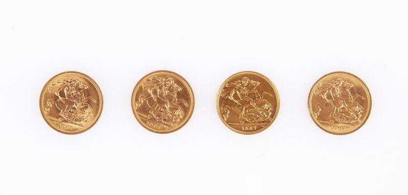 Lotto 4 Sterline Elisabetta II 1966-1967