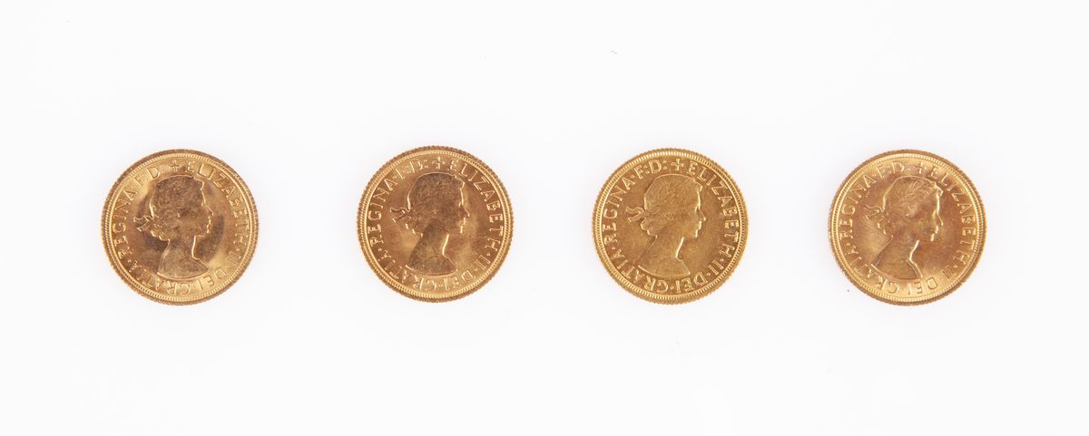 Lotto 4 Sterline Elisabetta II 1966-1967
