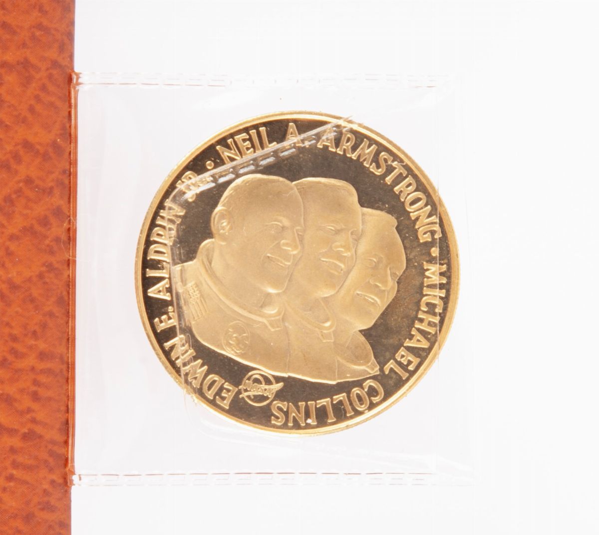 Medaglia Commemorativa in Oro 900/000 Allunaggio Apollo 11 1969