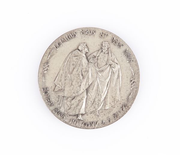 Medaglia in argento 800/000 Viaggio in India 1964 Paolo VI Città del Vaticano