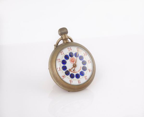 Orologio da tasca remontoir da uomo in metallo a scappamento Roskopf 