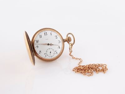 Globe - Orologio da Tasca Remontoir da Uomo Savonette in Metallo Dorato con Catena