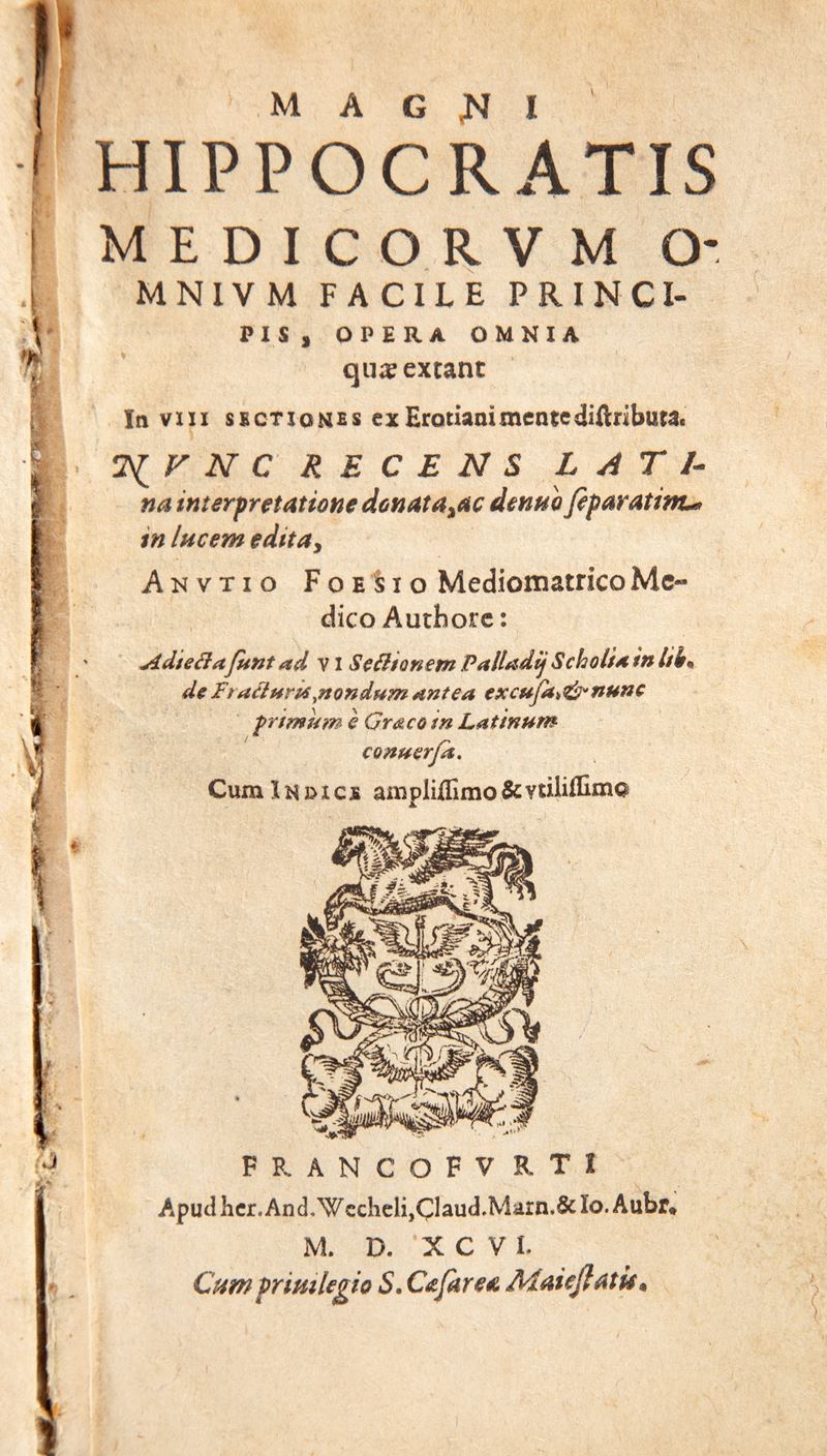 Magni Hippocratis Medicorum omnium facile principis Opera Omnia quae extant in VIII sectiones ex ...